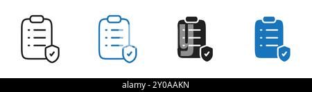 Insurance icon linear vector graphics sign or symbol set for web app ui Stock Vector