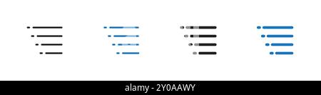 Menu icon linear vector graphics sign or symbol set for web app ui Stock Vector