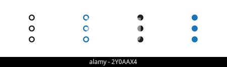 More icon linear vector graphics sign or symbol set for web app ui Stock Vector