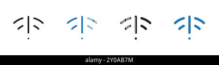 No Internet icon linear vector graphics sign or symbol set for web app ui Stock Vector