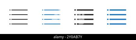 List icon linear vector graphics sign or symbol set for web app ui Stock Vector