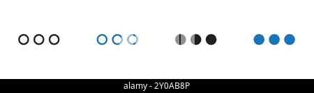 More icon linear vector graphics sign or symbol set for web app ui Stock Vector
