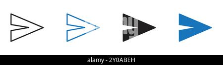 Sent icon linear vector graphics sign or symbol set for web app ui Stock Vector
