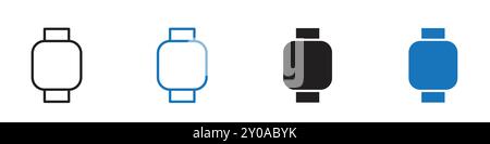 Wristwatch icon linear vector graphics sign or symbol set for web app ui Stock Vector