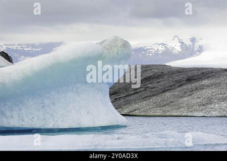 Schmelzender Gletscher in Suedisland Stock Photo