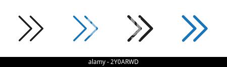 Arrow icon linear vector graphics sign or symbol set for web app ui Stock Vector