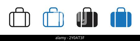 Briefcase icon linear vector graphics sign or symbol set for web app ui Stock Vector