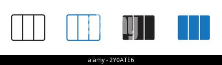 Column icon linear vector graphics sign or symbol set for web app ui Stock Vector