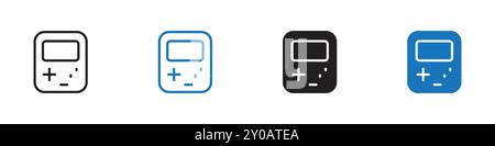 Game icon linear vector graphics sign or symbol set for web app ui Stock Vector