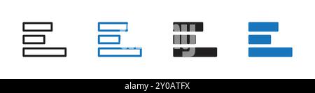 Menu icon linear vector graphics sign or symbol set for web app ui Stock Vector