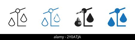 Scale icon linear vector graphics sign or symbol set for web app ui Stock Vector