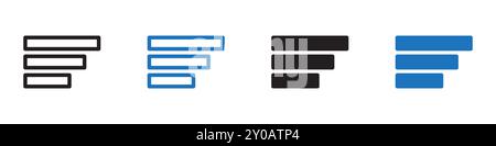 Menu icon linear vector graphics sign or symbol set for web app ui Stock Vector