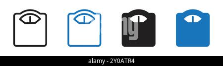 Scales icon linear vector graphics sign or symbol set for web app ui Stock Vector