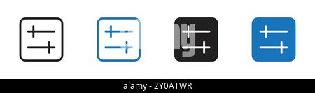 Setting icon linear vector graphics sign or symbol set for web app ui Stock Vector