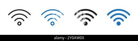 Wifi icon linear vector graphics sign or symbol set for web app ui Stock Vector