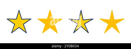 Star Icon vector. rating icon vector. favourite star icon Stock Vector