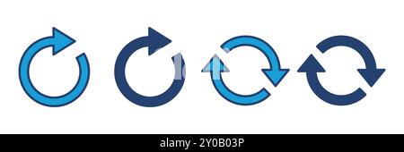 Refresh icon vector. Reload icon vector. Update icon. Stock Vector