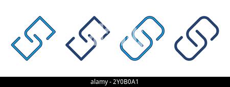 Link icon vector. Hyperlink chain symbol. Stock Vector
