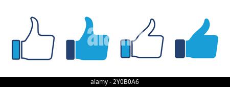 Thumbs up icon vector. Hand like. Like icon vector. Stock Vector