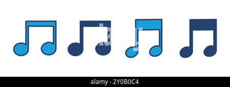 Music icon vector. note music icon vector Stock Vector