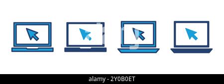 Laptop icon vector. computer icon vector Stock Vector