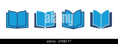 Book icon vector. open book icon vector. ebook icon Stock Vector