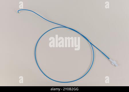 Angiographic Catheter (Cardiac Heart Catheter). Angioplasty guiding catheter(AL-2 catheter) used to treat blockages of the arteries of heart. Stock Photo