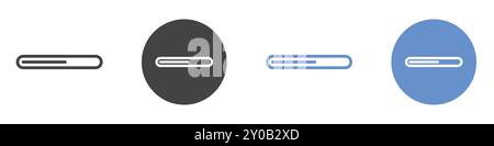 Loading icon Flat set in black and white color outline vector mark Stock Vector