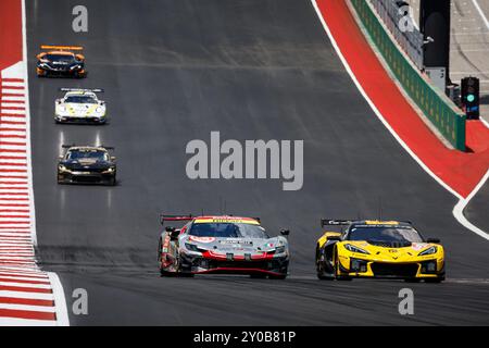 Austin, Etats Unis. 01st Sep, 2024. 55 HERIAU François (fra), MANN Simon (usa), ROVERA Alessio (ita), Vista AF Corse, Ferrari 296 GT3 #55, LM GT3, action, during the 2024 Lone Star Star Le Mans, 6th round of the 2024 FIA World Endurance Championship, from August 30 to September 1, 2024 on the Circuit of the Americas in Austin, Texas, United States of America - Photo Frédéric Le Floc'h/DPPI Credit: DPPI Media/Alamy Live News Stock Photo