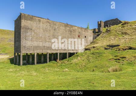 Quarry ruins at Titterstone Clee near Cleeton, Shropshire, England, UK Stock Photo