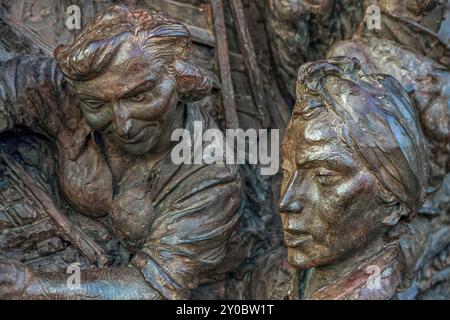 LONDON, DECEMBER 20 : Close-up of part of Battle of Britain War Memorial in London on December 20, 2007 Stock Photo