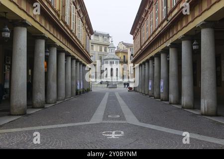 Famous fountain called La Bollente, known since roman times, symbol of Acqui Terme in Piedmont Stock Photo