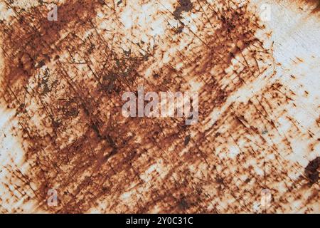 Rusty metal background texture with old  peeling paint. Stock Photo