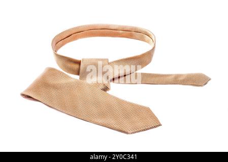 A brightly colored tie on a white background Stock Photo