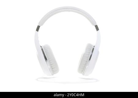 Wireless headphones isolated on a white background. bluetooth Stock Photo