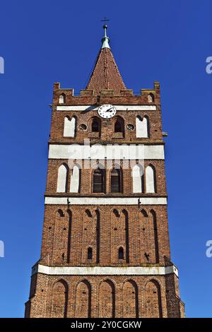 Church of St George (Kirche Friedland), Gothic temple of the 14th century. City Pravdinsk (until 1946 Friedland), Kaliningrad oblast, Russia, Europe Stock Photo