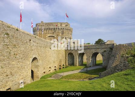 The castle in Dinan in Brittany, France, castle of Dinan in Brittany, France, Europe Stock Photo