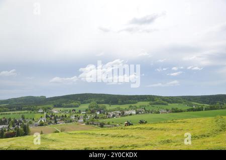 Wehrsdorf, a village in Upper Lusatia.wehrsdorf in Upper Lusatia Stock Photo