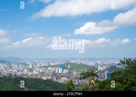 Taipei city panoramic view in Taiwan Stock Photo