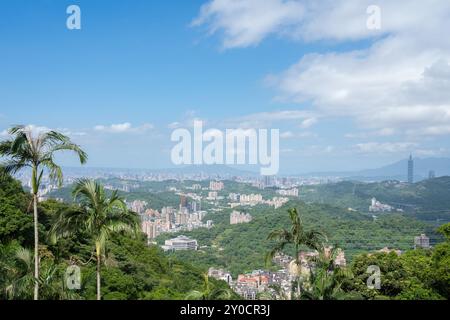 Taipei city panoramic view in Taiwan Stock Photo