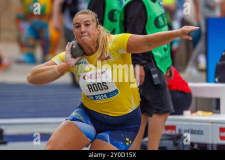 Berlin, Germany. 01st Sep, 2024. Athletics: Meeting, ISTAF, decision, shot put, women, Olympic Stadium. Fanny Roos from Sweden in action. Credit: Andreas Gora/dpa/Alamy Live News Stock Photo