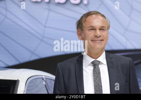 CEO of Porsche, PORSCHE press conference, 65th IAA International Motor Show in Frankfurt/Main on Tuesday, September 12th, 2017 Stock Photo