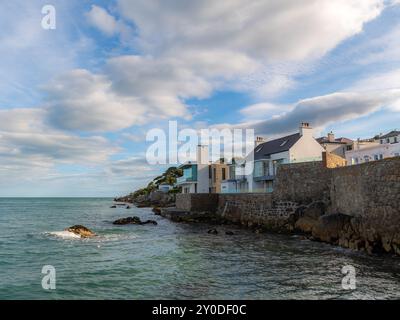 Fair weather over Dalkey at Coliemore Road Stock Photo