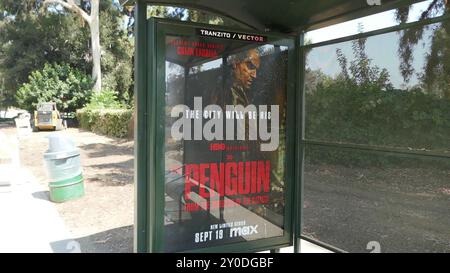 Los Angeles, California, USA 30th August 2024 The Penguin Colin Farrell Bus Stop on August 30, 2024 in Los Angeles, California, USA. Photo by Barry King/Alamy Stock Photo Stock Photo