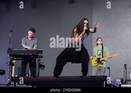 Danish singer M? performs on 10 August 2024 at Sziget Festival in Budapest, Hungary Stock Photo