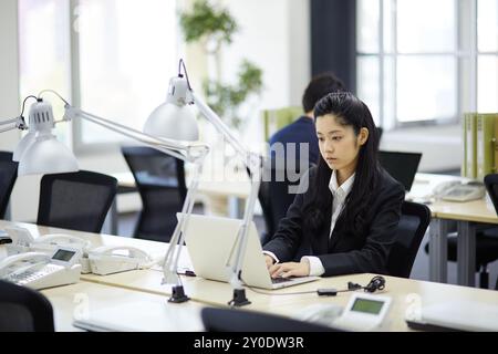 A businesswoman doing deskwork Stock Photo
