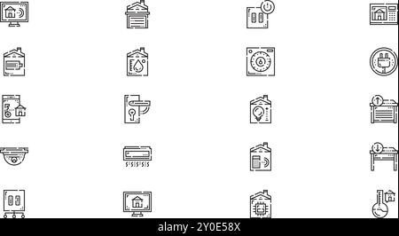 Home automotion icons High-Quality Vector Icons Collection with Editable Stroke. Ideal for Professional and Creative Projects. Stock Vector