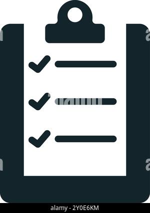 Clipboard showing check marks representing business management Stock Vector
