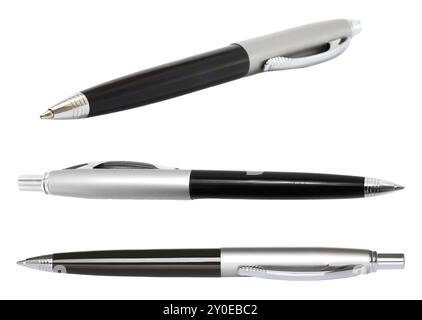 Set of Business Pens isolated on a transparent background, school and office supplies concept Stock Photo
