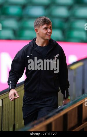 Callum Doyle of Norwich City arriving- Norwich City v Sheffield United, Sky Bet Championship, Carrow Road, Norwich, UK - 24th August 2024 Editorial Use Only - DataCo restrictions apply Stock Photo